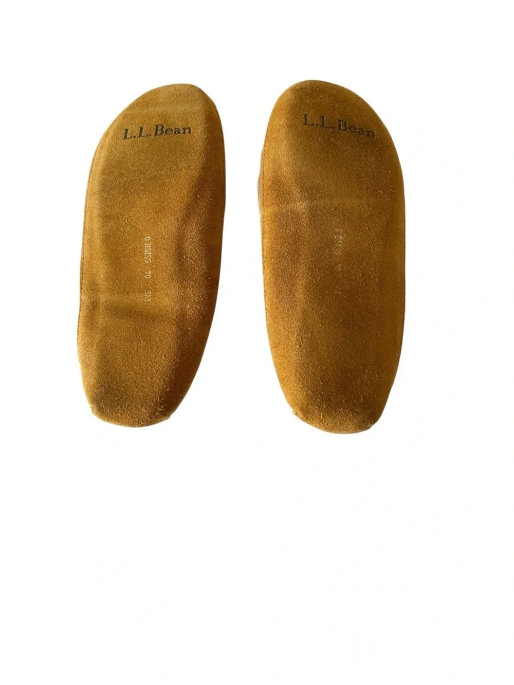 L.L. Bean Wicked Good Suede Leather Faux Fur Lined Moccasin Slippers Kids Sz 5